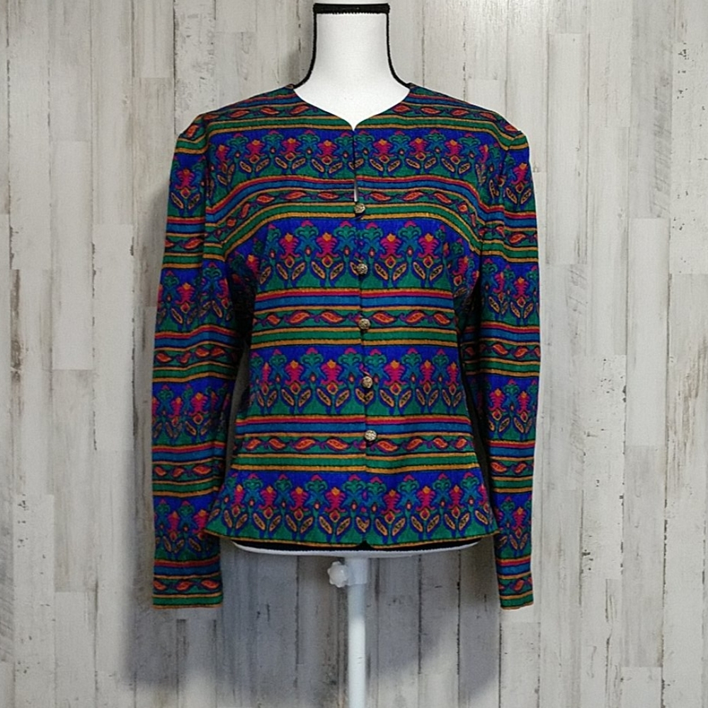 Adrianna Papell Multicolored Silk Jacket